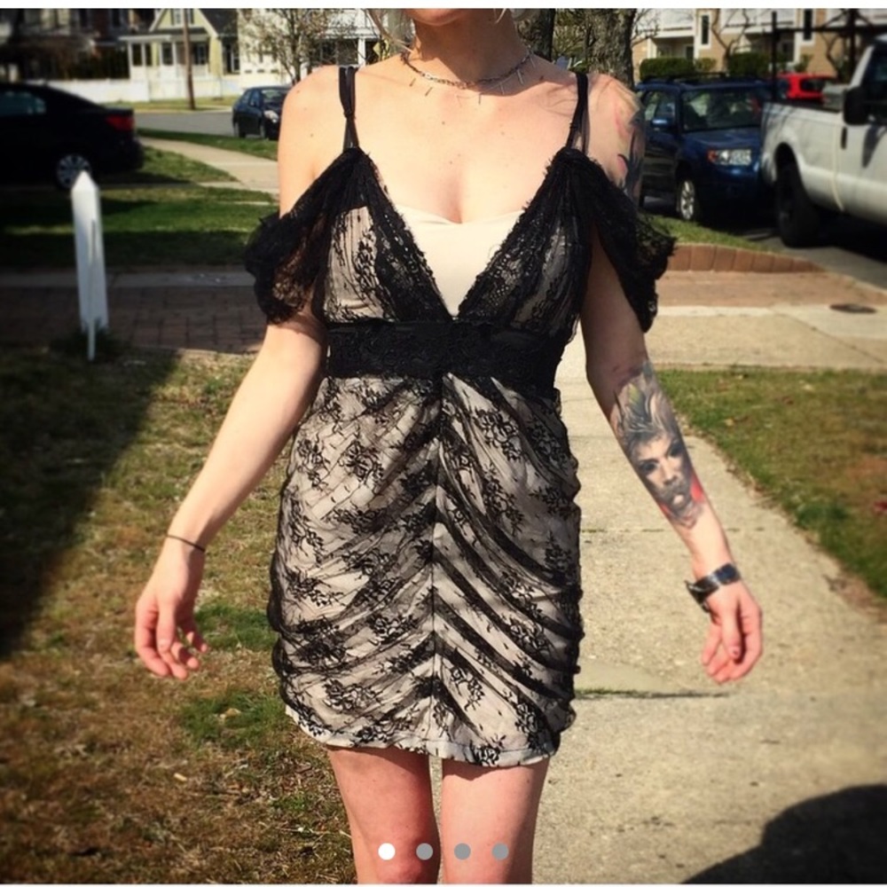 Ivory and lace dress